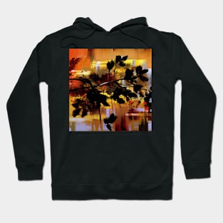 Black Leaf Abstract Hoodie